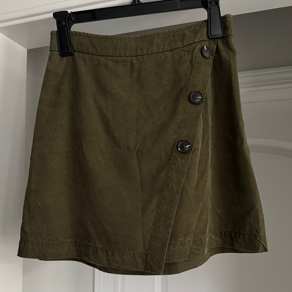 Banana Republic Dresses & Skirts - Corduroy Olive Button-Detail Women's Skirt